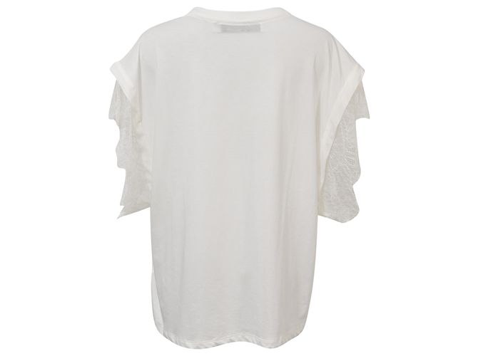 Top de jersey blanco con encaje de Iro Crudo - vista 3
