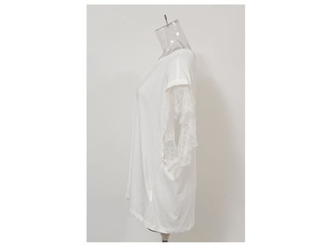Top de jersey blanco con encaje de Iro Crudo - vista 7