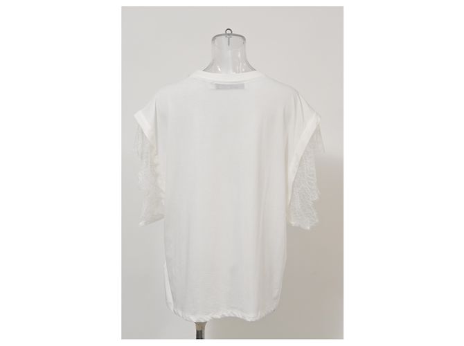 Top de jersey blanco con encaje de Iro Crudo - vista 8
