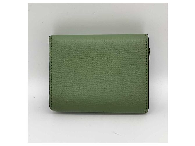 Cartera compacta de cuero Loewe trifold verde - vista 2