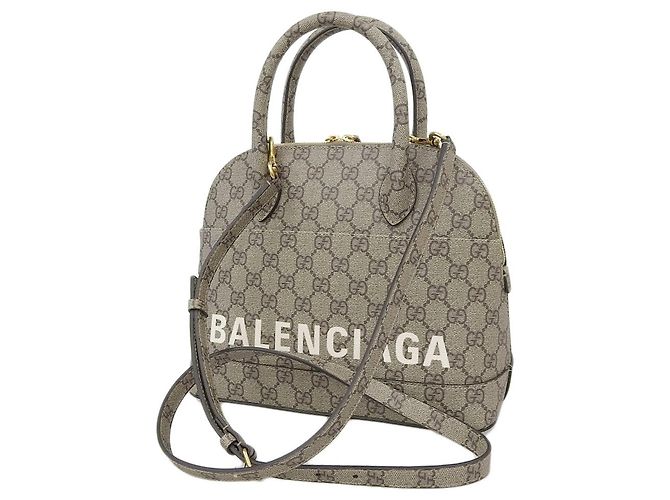 Cartier Gucci x Balenciaga Il Progetto Hacker Borsa Città Piccola 2WAY Beige - vista 2