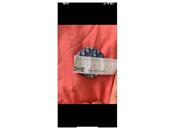 Spilla rotonda Dior Monogramma blu - vista 7