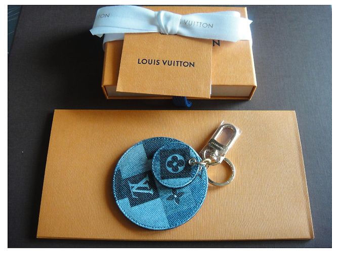 Louis Vuitton, Schlüsselanhänger / Taschenanhänger Monogram Denim Blau - Ansicht 6