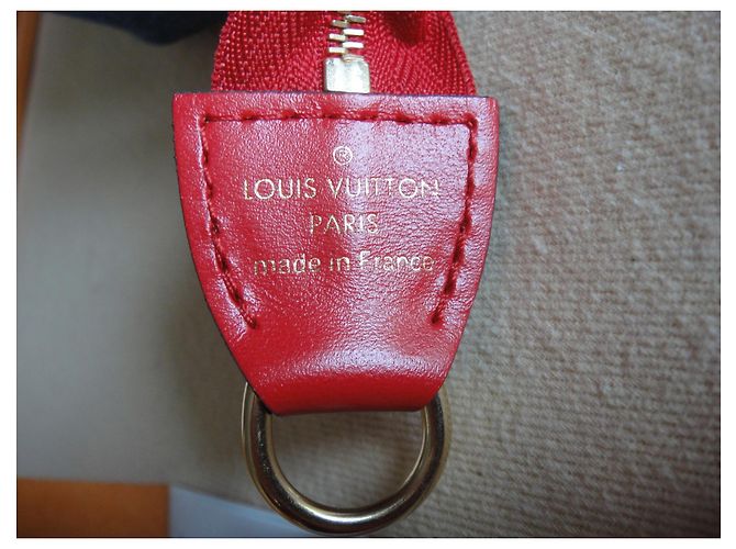 Louis Vuitton, Pochette Accessoires in tela Monogram Denim Rosso Blu - vista 2