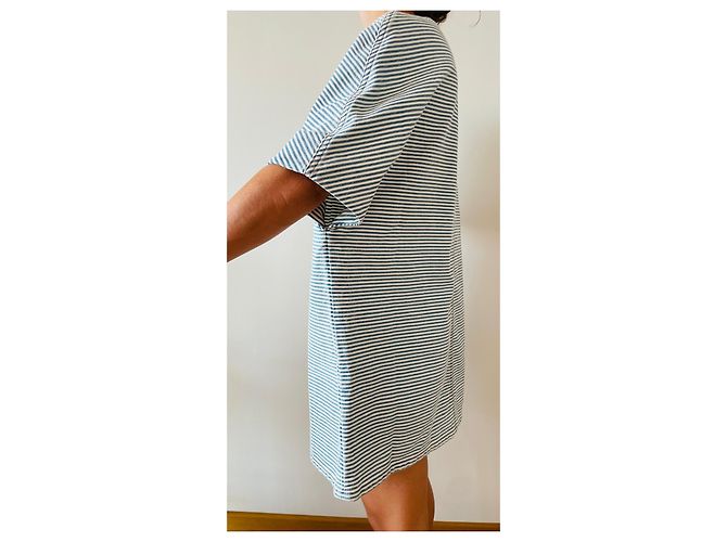 Abito Prada Blu e Bianco a Righe - vista 5