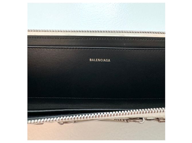 Clutch Maxi Long Balenciaga Bianca in Pelle Bianco - vista 11