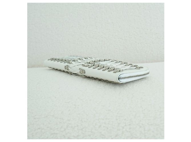 Clutch Maxi Long Balenciaga Bianca in Pelle Bianco - vista 3
