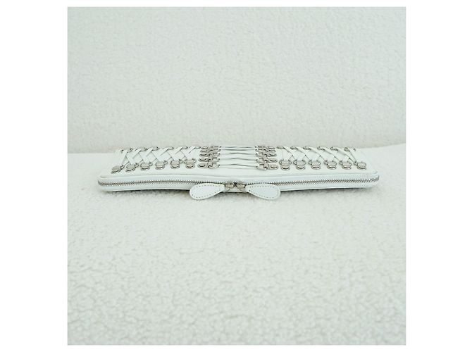 Clutch Maxi Long Balenciaga Bianca in Pelle Bianco - vista 6