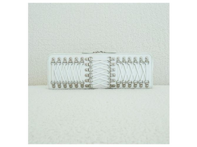 Clutch Maxi Long Balenciaga Bianca in Pelle Bianco - vista 7