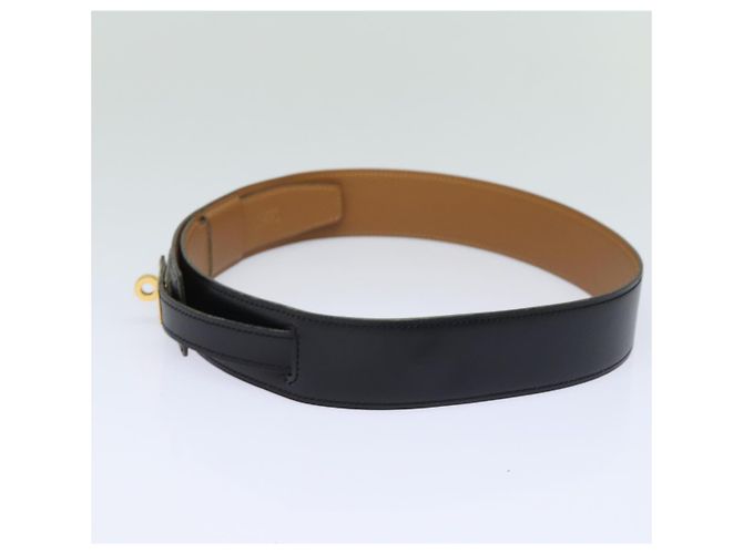 Hermès HERMES Kelly Gürtel Leder 33,9"" schwarz Auth 81121 - Ansicht 3