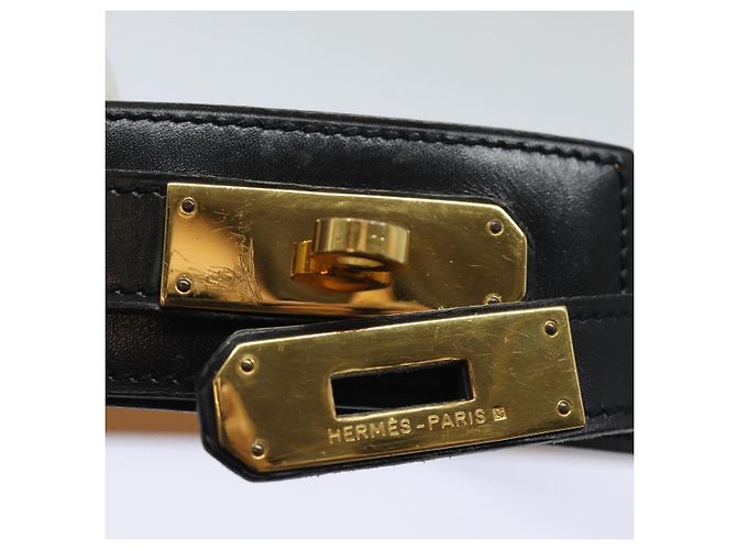 Hermès HERMES Kelly Gürtel Leder 33,9"" schwarz Auth 81121 - Ansicht 6
