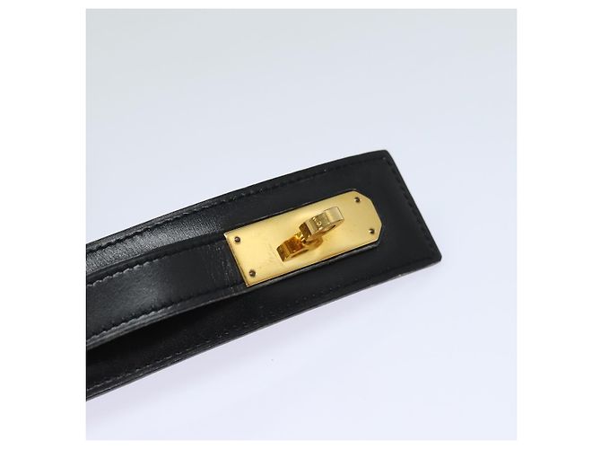Hermès HERMES Kelly Gürtel Leder 33,9"" schwarz Auth 81121 - Ansicht 9