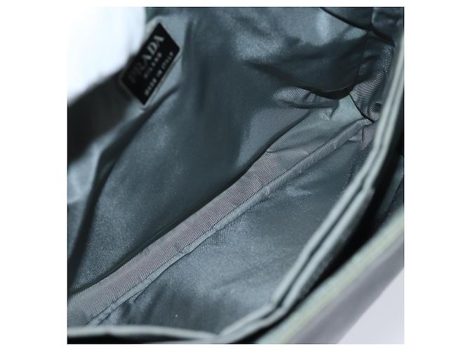 PRADA Borsa a mano in nylon grigio Auth 81833 Marrone - vista 10