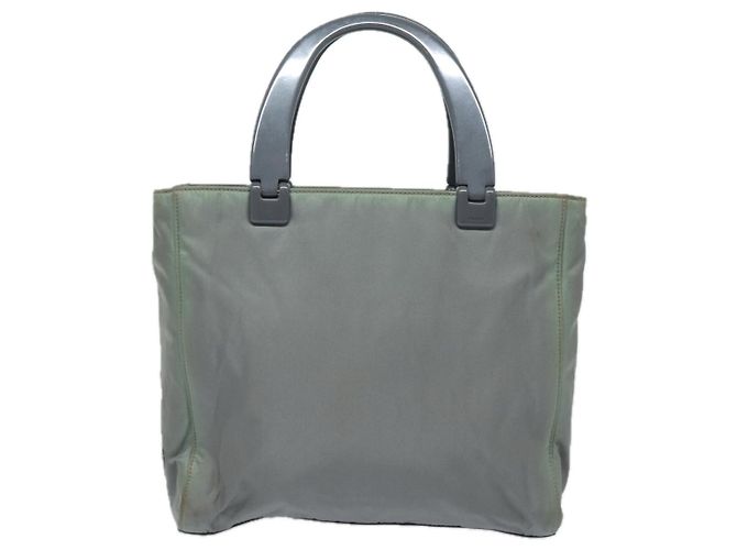 PRADA Borsa a mano in nylon grigio Auth 81833 Marrone - vista 13