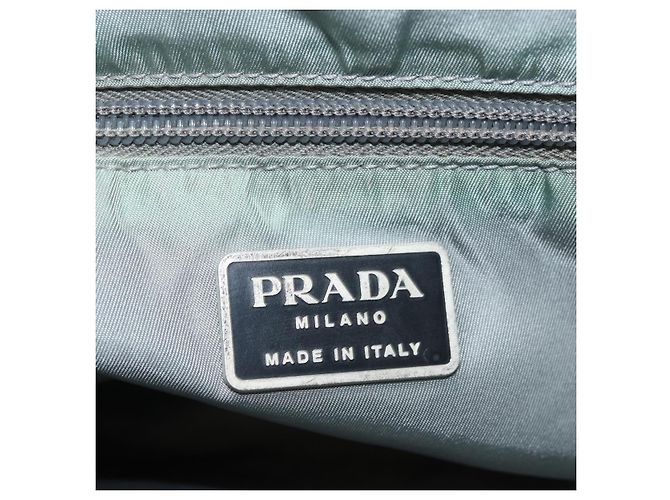 PRADA Borsa a mano in nylon grigio Auth 81833 Marrone - vista 18