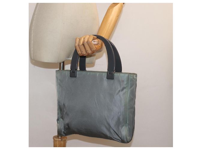 PRADA Borsa a mano in nylon grigio Auth 81833 Marrone - vista 24