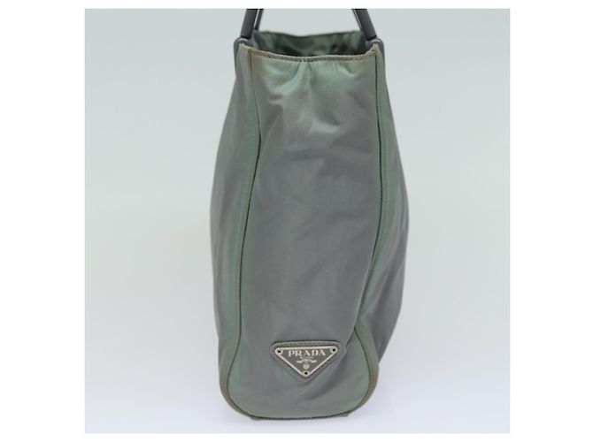 PRADA Borsa a mano in nylon grigio Auth 81833 Marrone - vista 3