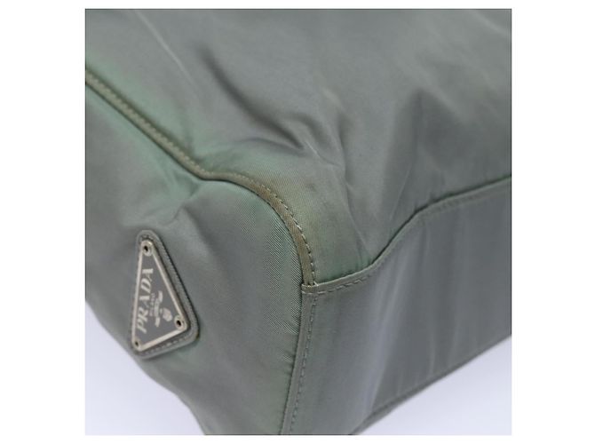 PRADA Borsa a mano in nylon grigio Auth 81833 Marrone - vista 9