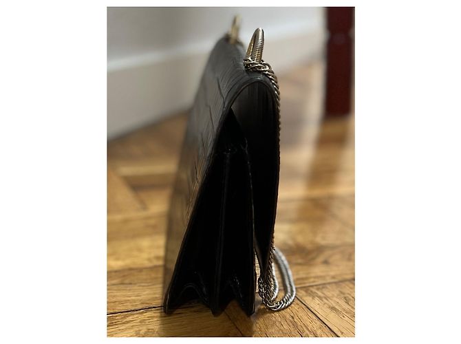 Borsa Loewe in pelle di coccodrillo nera Nero - vista 4