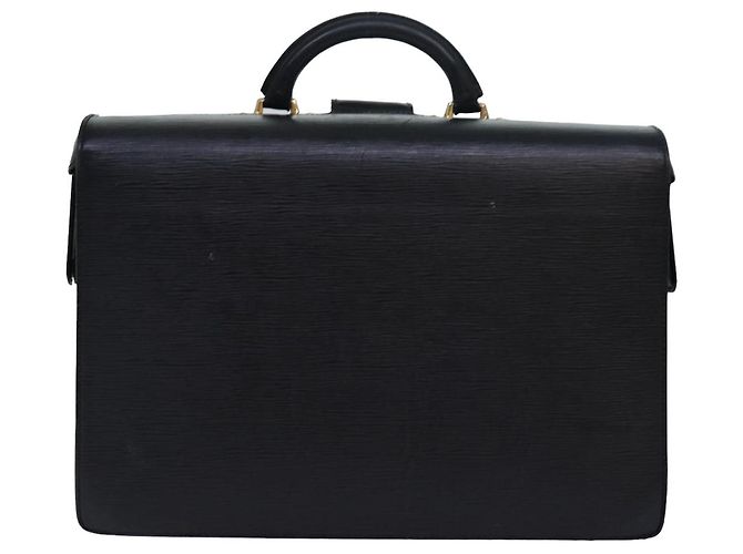 LOUIS VUITTON Epi Serviette Fermoir Borsa Business Nera M54352 LV Auth 80273 Nero - vista 2