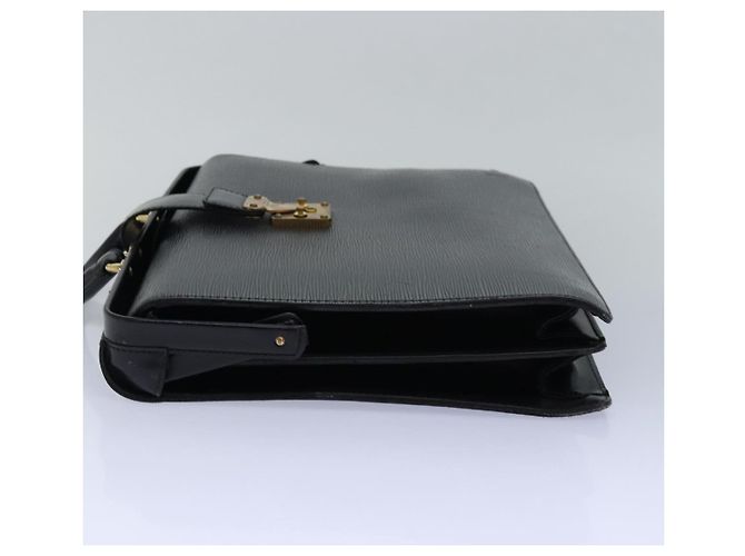 LOUIS VUITTON Epi Serviette Fermoir Borsa Business Nera M54352 LV Auth 80273 Nero - vista 3