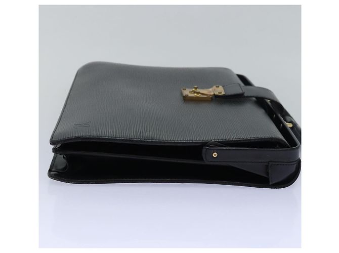 LOUIS VUITTON Epi Serviette Fermoir Borsa Business Nera M54352 LV Auth 80273 Nero - vista 4