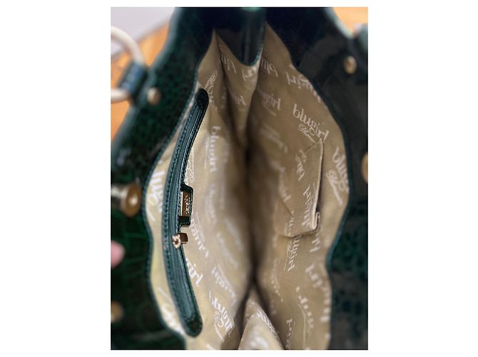 Borsa shopper Blumarine verde in pelliccia - vista 3