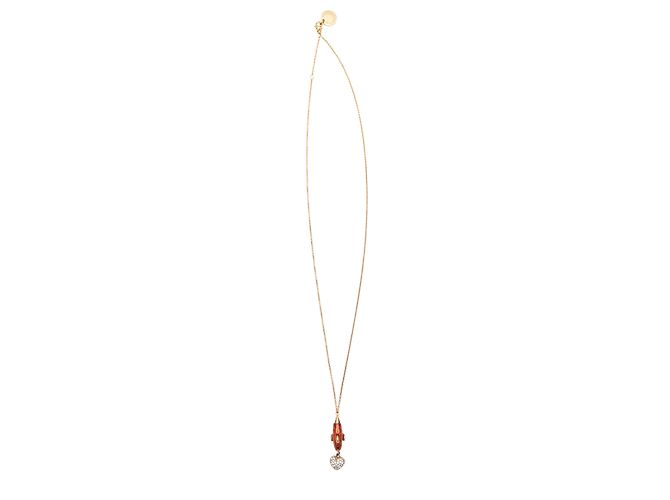 Collana a forma di razzo smaltata Dolce & Gabbana in oro e rosso - vista 2