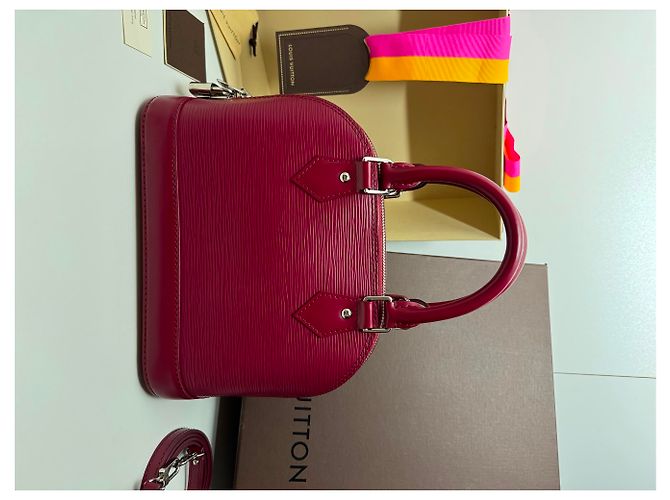 Borsa Louis Vuitton Alma BB Pelle Epi Rosa Fucsia Fuschia - vista 13