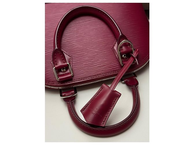 Borsa Louis Vuitton Alma BB Pelle Epi Rosa Fucsia Fuschia - vista 5