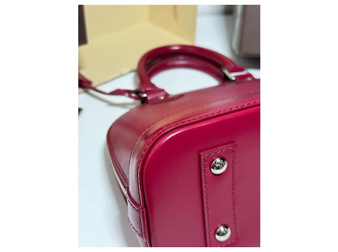 Borsa Louis Vuitton Alma BB Pelle Epi Rosa Fucsia Fuschia - vista 6