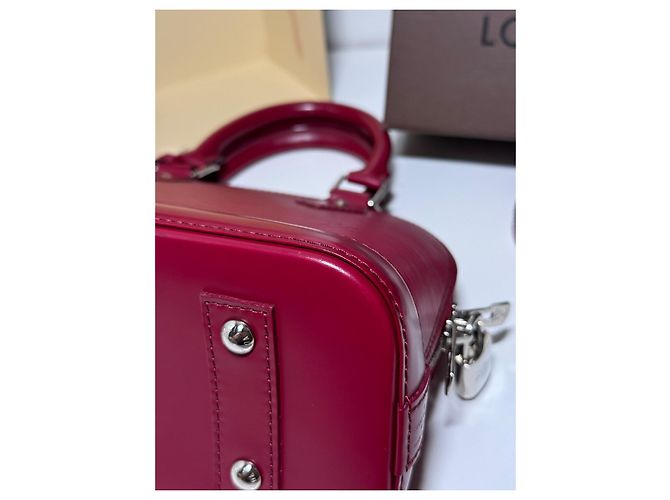 Borsa Louis Vuitton Alma BB Pelle Epi Rosa Fucsia Fuschia - vista 7