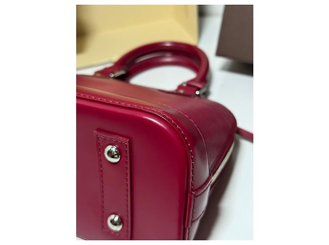 Borsa Louis Vuitton Alma BB Pelle Epi Rosa Fucsia Fuschia - vista 9