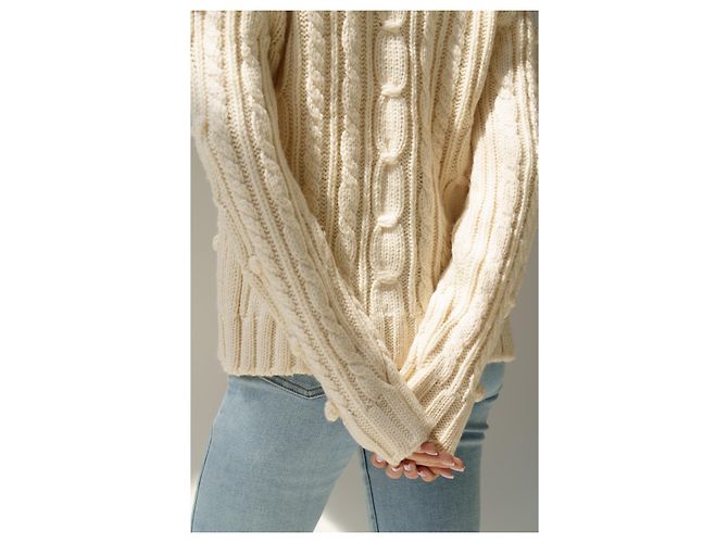 Christian Dior 2005 & John Galliano Wollcardigan IT 44 Beige - Ansicht 6