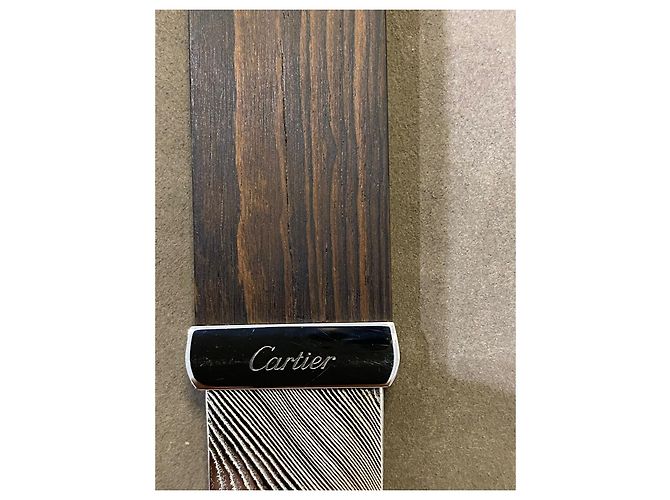 Cartier Couteau à lettres Édition Limitée Acier Damas Bois de Grenaille & Corail Métallisé - vue 6