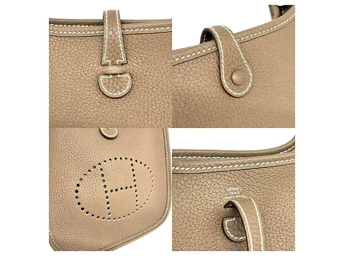 Hermès Borsa a tracolla Hermes Evelyne TPM Clemence Grigio - vista 3