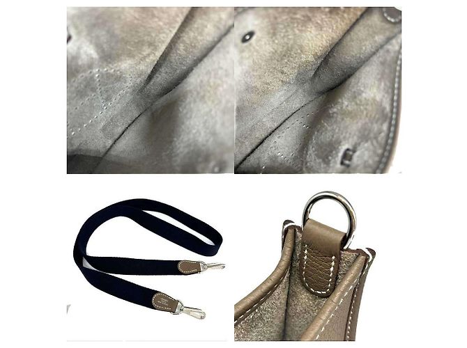 Hermès Borsa a tracolla Hermes Evelyne TPM Clemence Grigio - vista 5