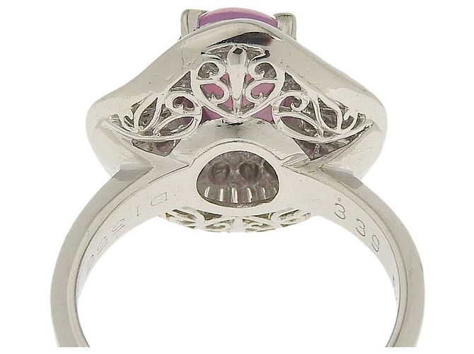 Autre Marque Bague en saphir étoilé violet platine PT900 3,39 ct Diamant 1,356 ct Taille 12 - vue 2