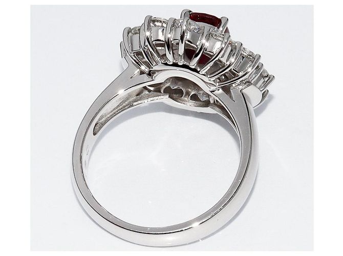 Autre Marque Pt900 Ruby 0.76ct Diamond 2.05ct Ring Size 12 - view 4
