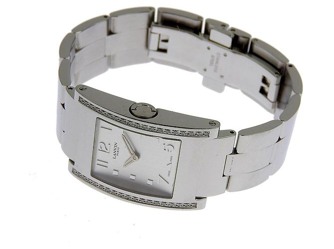 Autre Marque Reloj de cuarzo para mujer LANVIN, bisel de diamantes FL1421S Plata - vista 2
