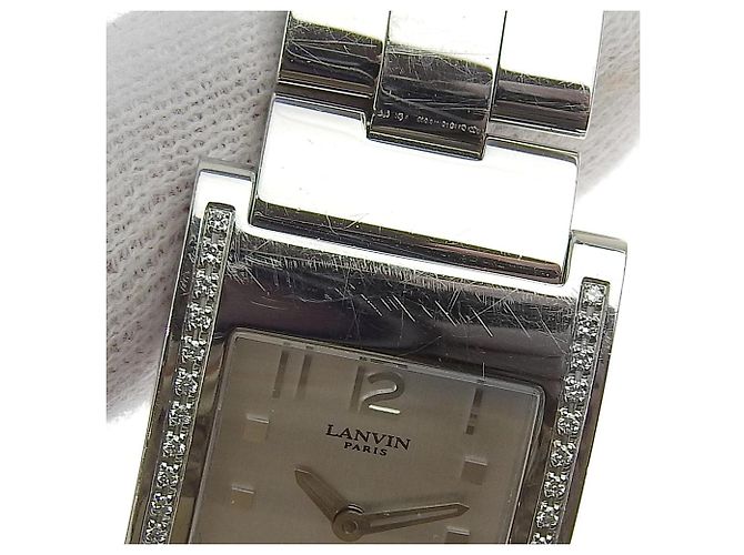 Autre Marque Reloj de cuarzo para mujer LANVIN, bisel de diamantes FL1421S Plata - vista 6