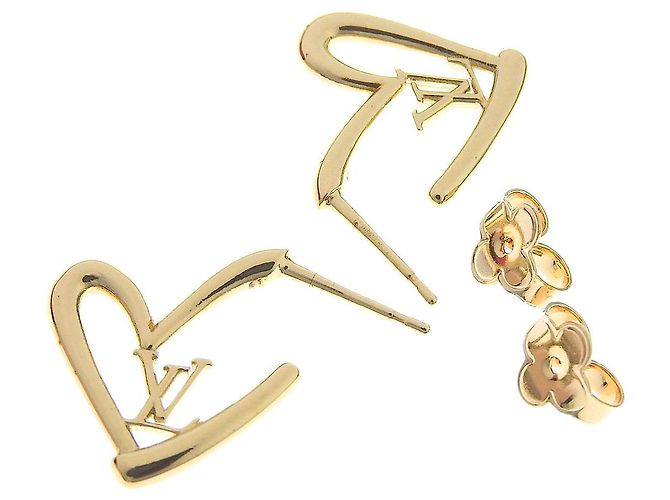 Orecchini a forma di cuore Louis Vuitton PM M00463 D'oro - vista 2