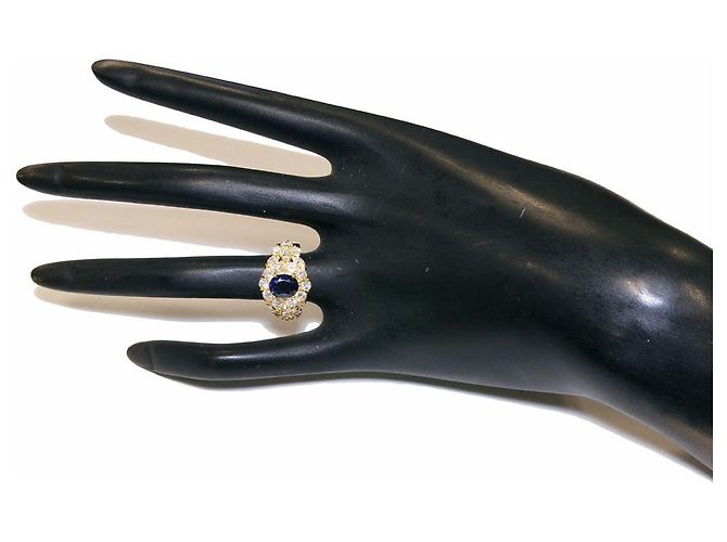 Autre Marque Au750 Saphir-Diamantring Golden - Ansicht 2