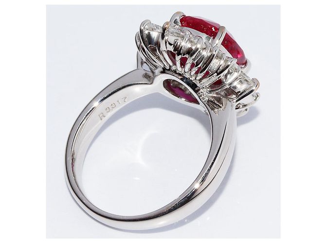 Autre Marque Pt900 Ruby 3.317ct Diamond 2.20ct Ring Size 12.5 - view 4