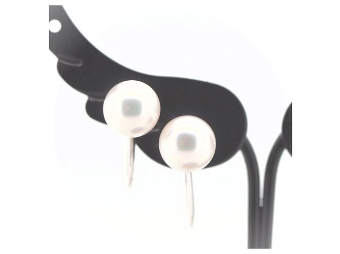 Autre Marque Orecchini Polaris Pearl 7,2mm in oro bianco K14WG - vista 5