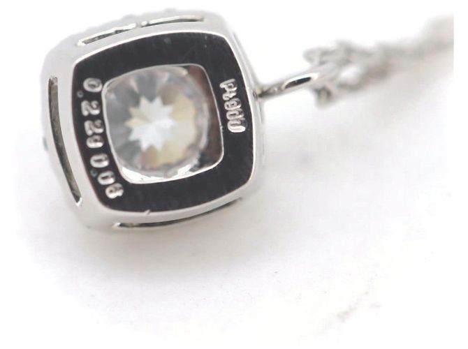 Autre Marque Platin-Diamant-Halskette 0,229 ct 0,06 ct multifacettierter Schliff - Ansicht 4