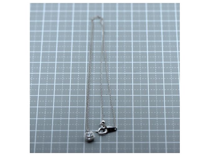 Autre Marque Platin-Diamant-Halskette 0,229 ct 0,06 ct multifacettierter Schliff - Ansicht 5