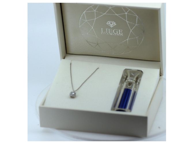 Autre Marque Platin-Diamant-Halskette 0,229 ct 0,06 ct multifacettierter Schliff - Ansicht 6