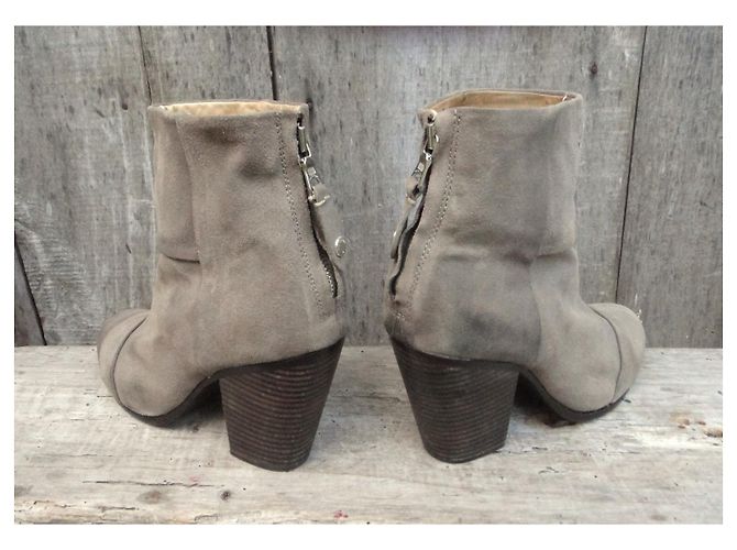 Stivaletti Rag & Bone Beige in Nubuck - vista 4