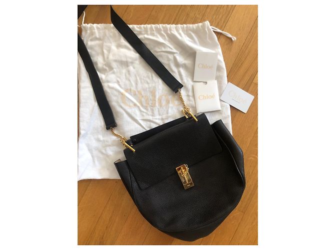 Borsa a spalla Chloé in pelle nera Nero - vista 12